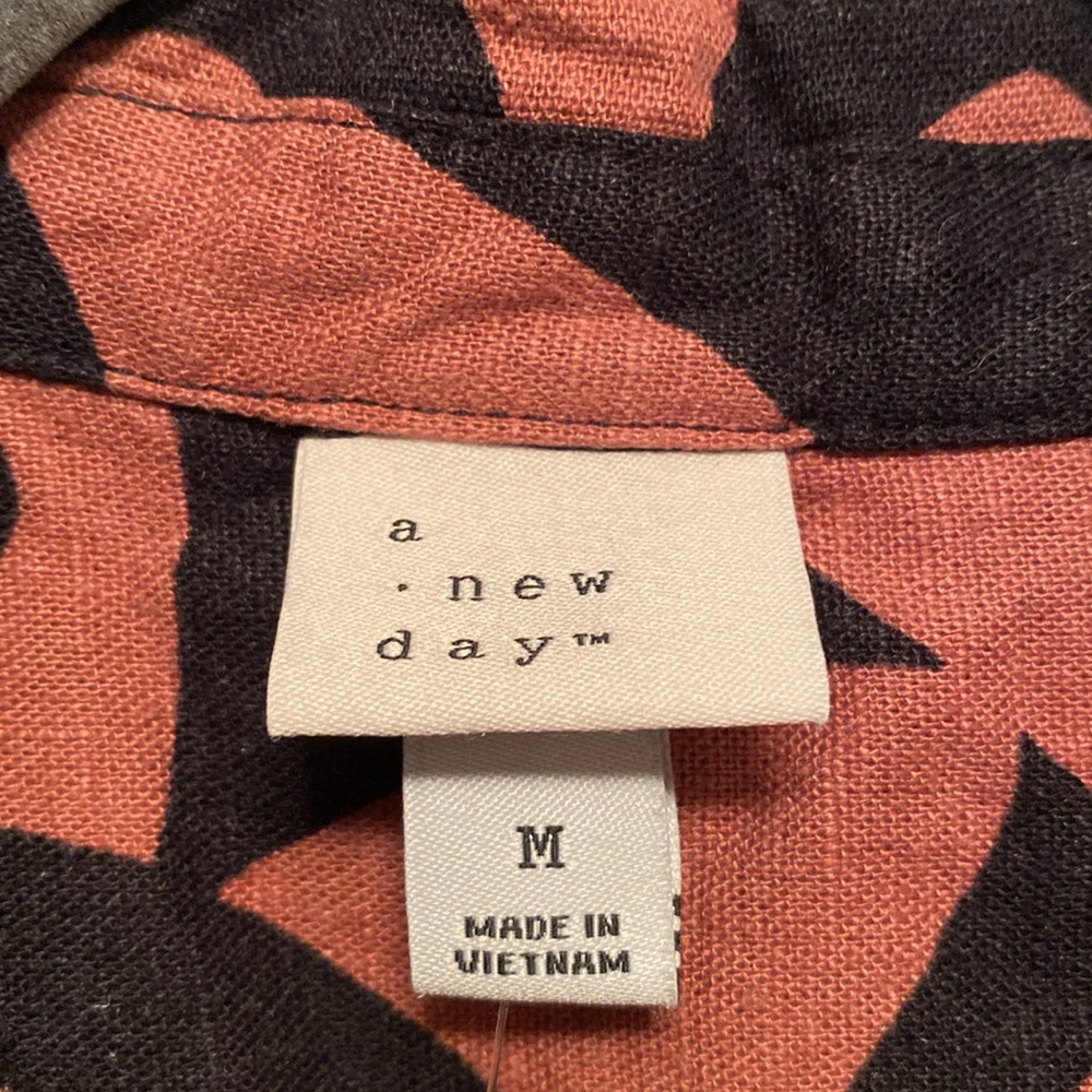 A New Day Brown/Black Button Down Shirt… - Picture 4 of 6